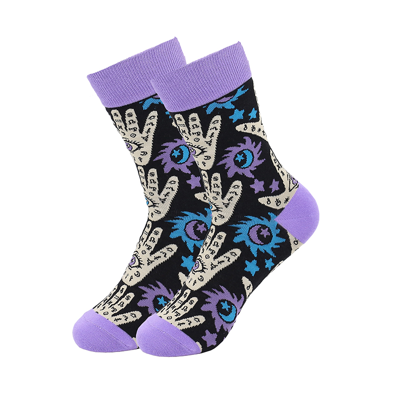 Jacquard women's mid-calf socks